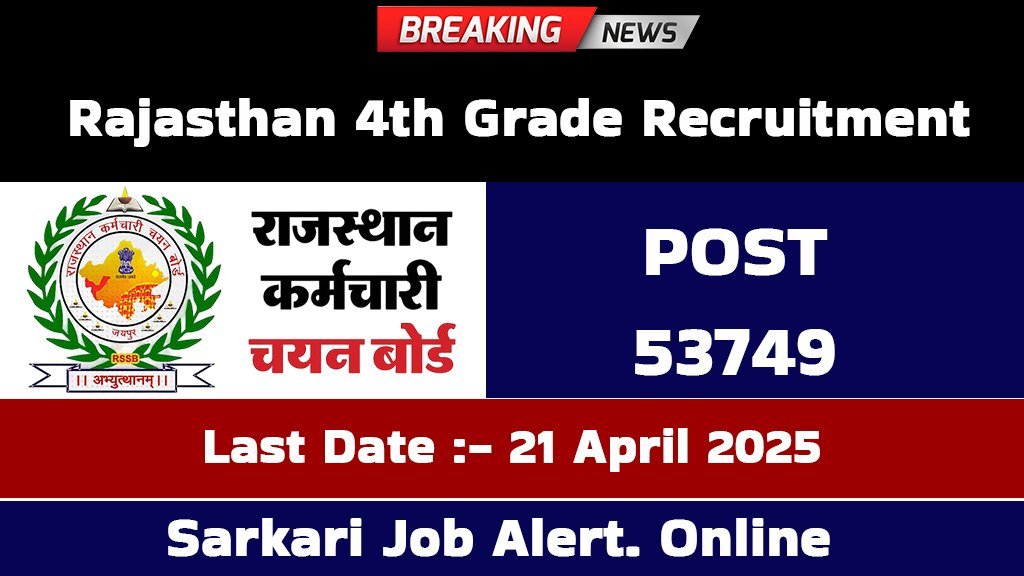 Rajasthan 4th Grade Recruitment 2025